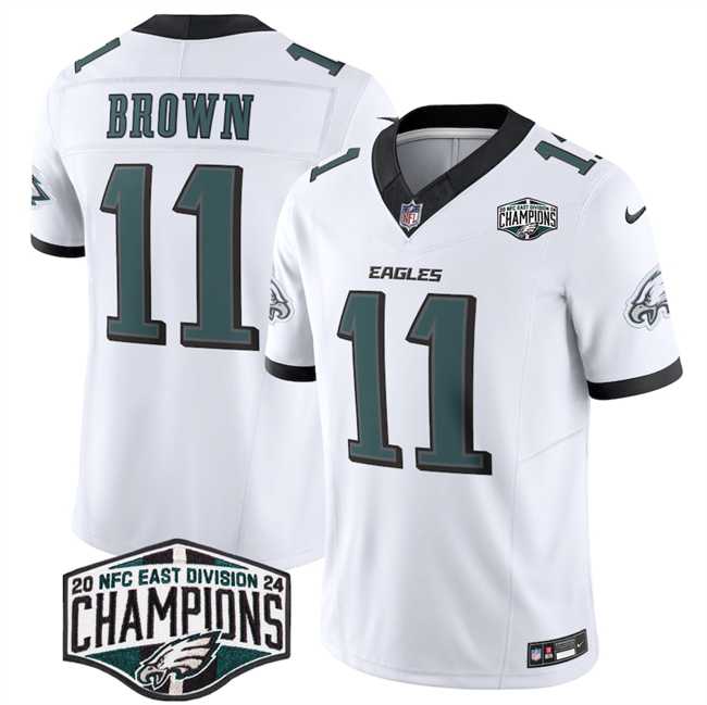 Men's Philadelphia Eagles #11 A.J. Brown White 2024 New NFC East Champions F.U.S.E. Vapor Untouchable Limited Stitched Jersey,We sell and wholesale Men's Philadelphia Eagles #11 A.J. Brown White 2024 New NFC East Champions F.U.S.E. Vapor Untouchable Limited Stitched Jersey on line form chian!